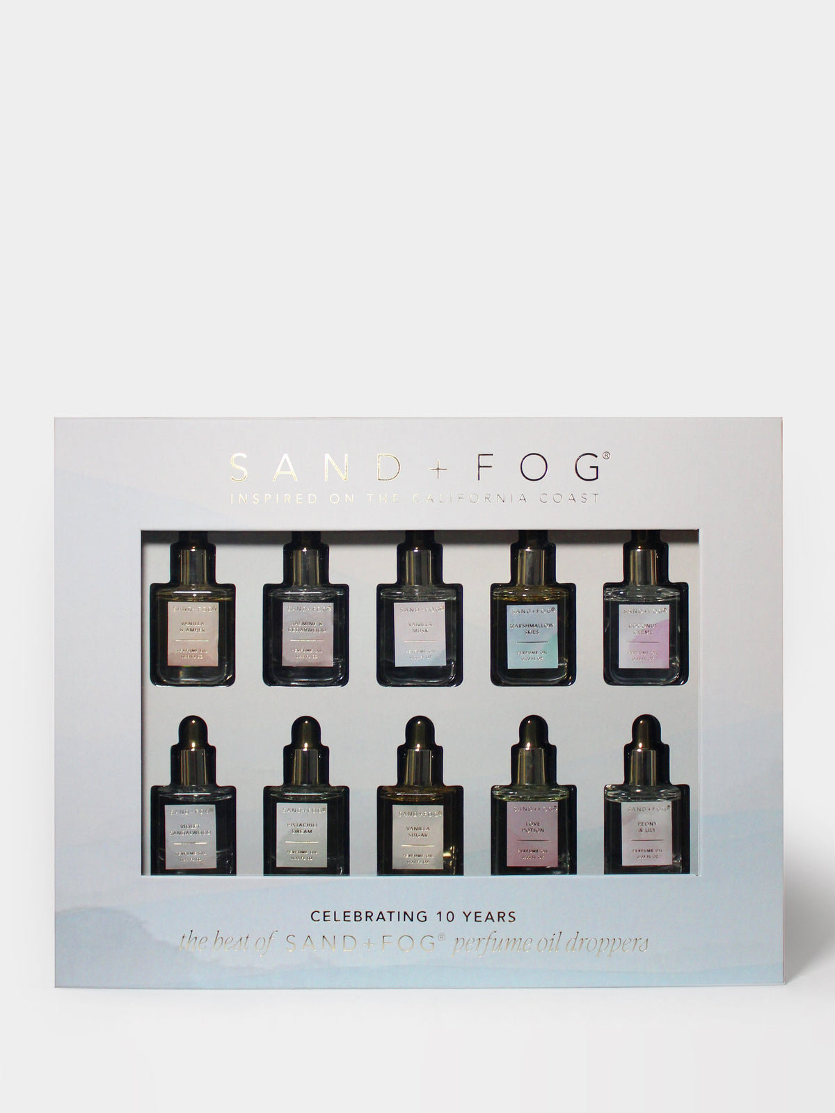 Luxury Ten Year Anniversary Perfume Oil Dropper Set
