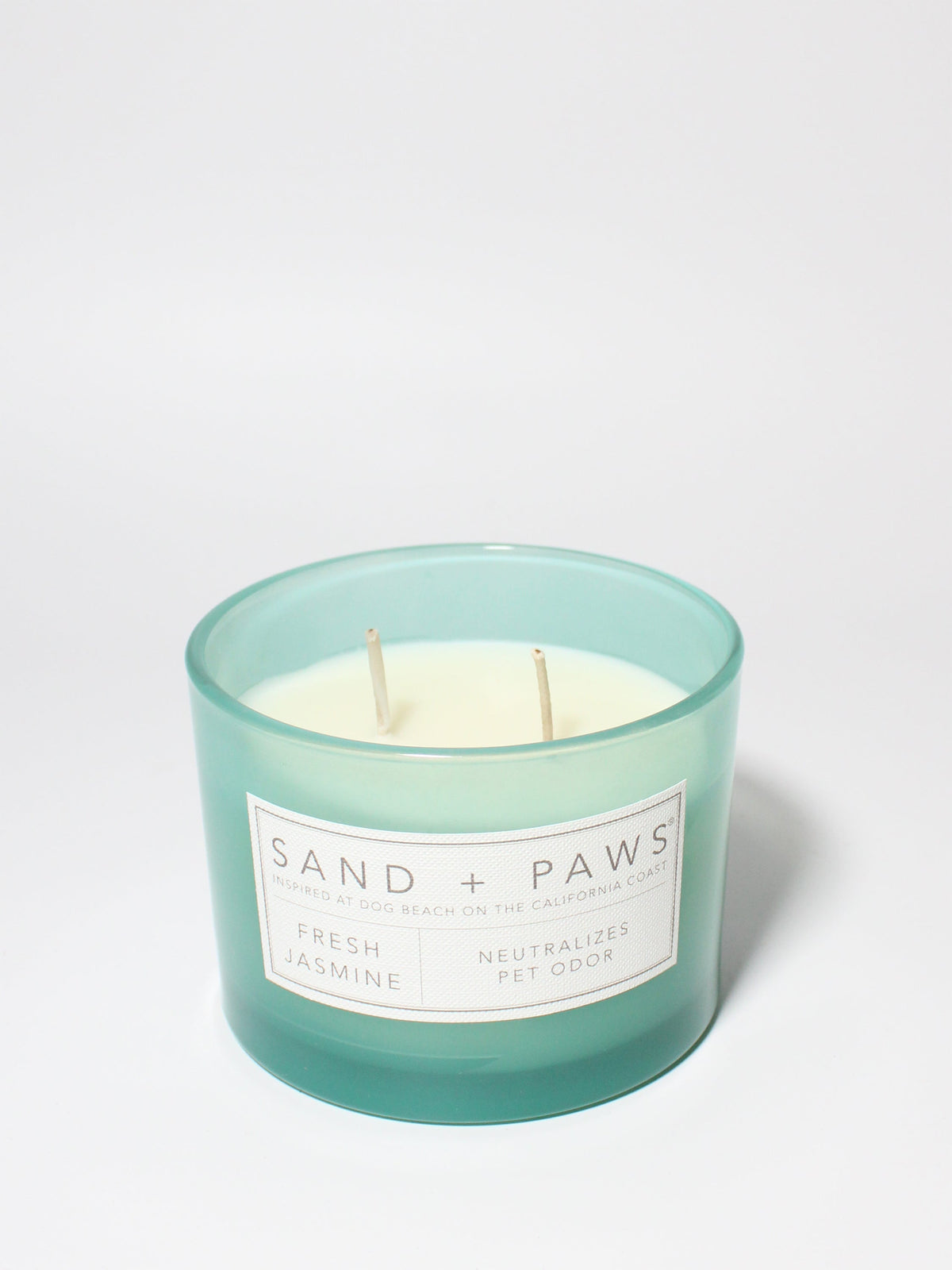 Sand + Paws Fresh Jasmine 12 oz calming scented candle