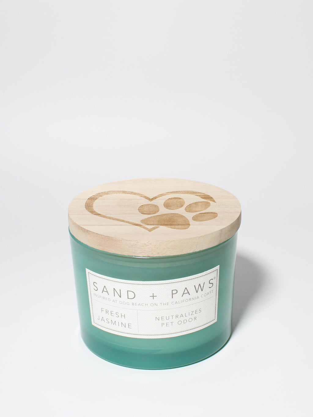 Sand + Paws Fresh Jasmine 12 oz calming scented candle