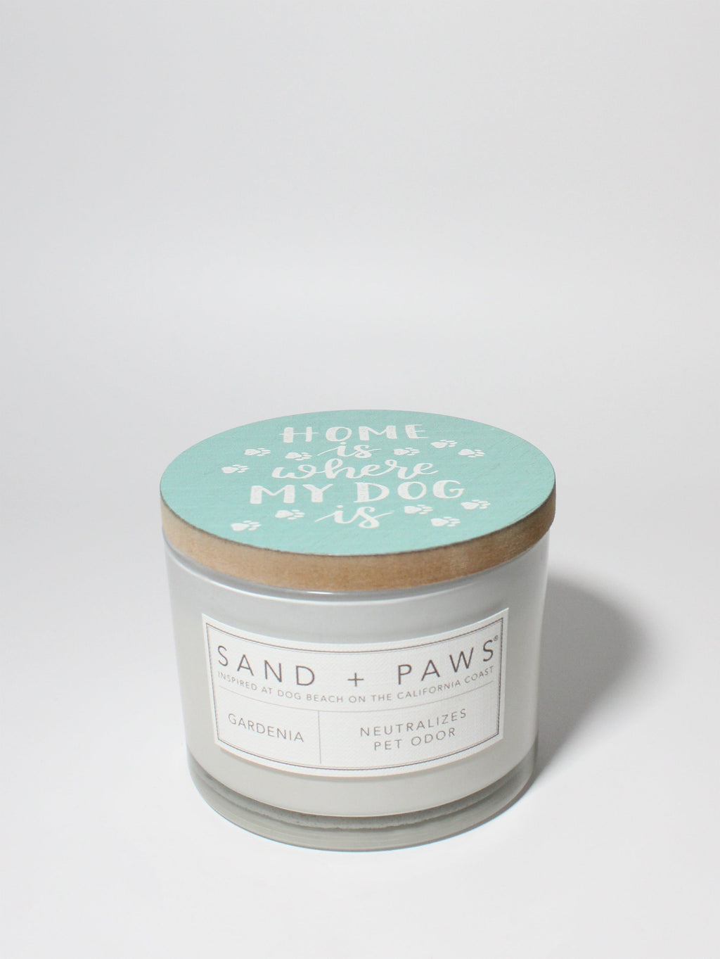 Sand + Paws Gardenia 12 oz calming scented candle