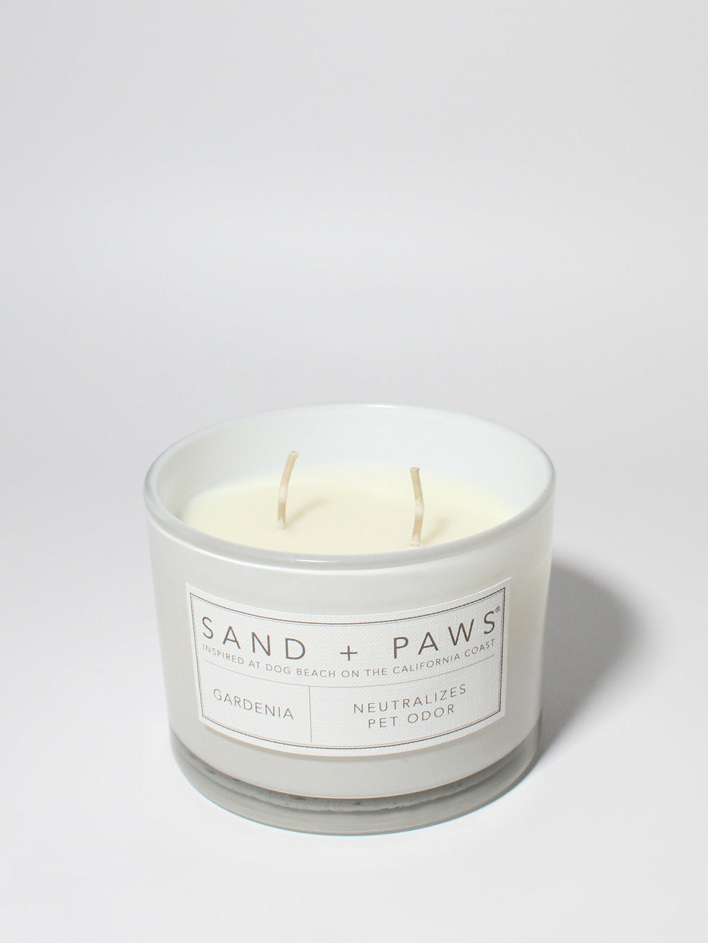 Sand + Paws Gardenia 12 oz calming scented candle