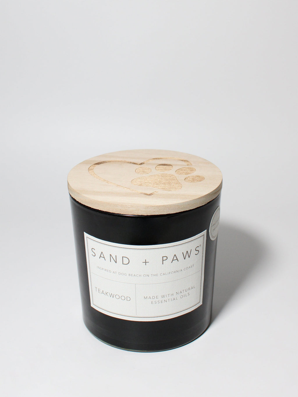Sand + Paws Teakwood 21 oz cozy scented candle