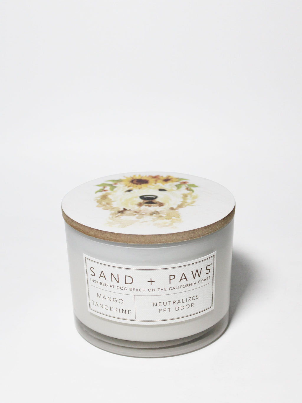 Sand + Paws Mango Tangerine 12 oz refreshing scented candle
