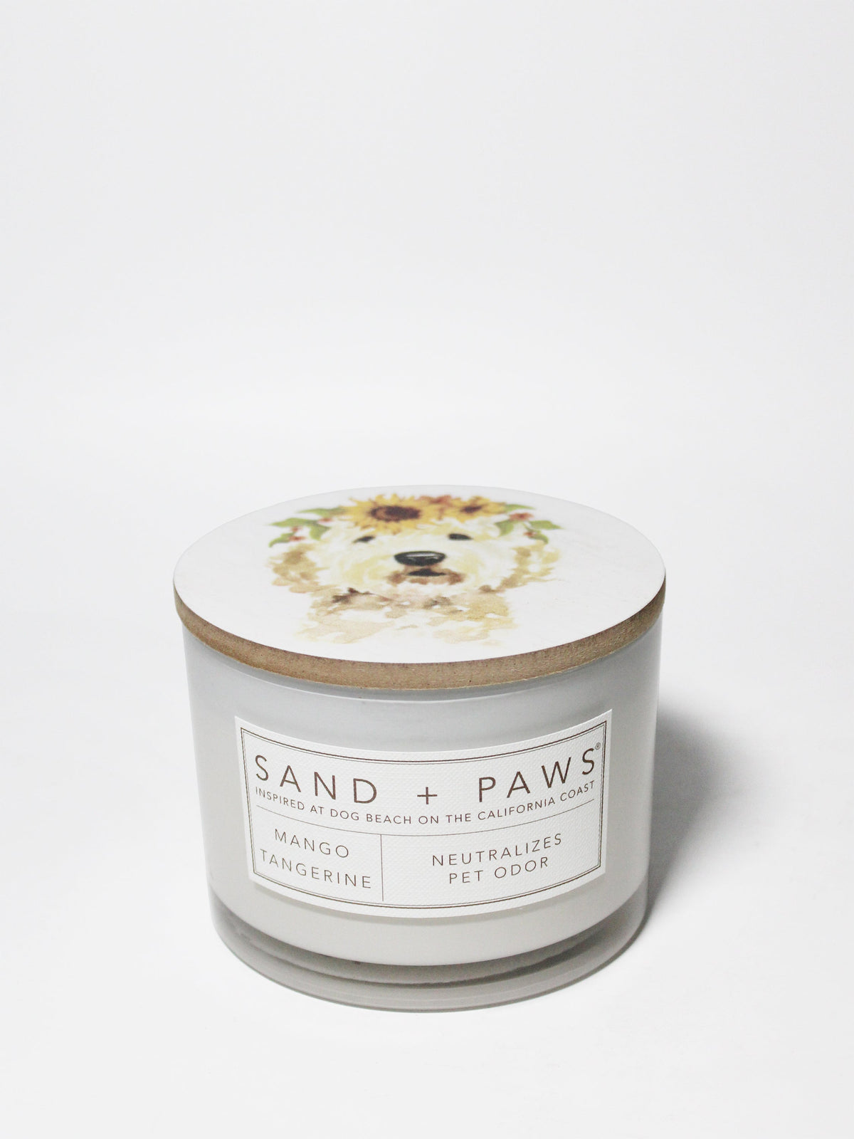 Sand + Paws Mango Tangerine 12 oz refreshing scented candle