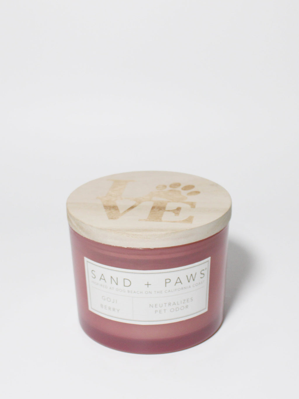 Sand + Paws Goji Berry 12 oz refreshing scented candle
