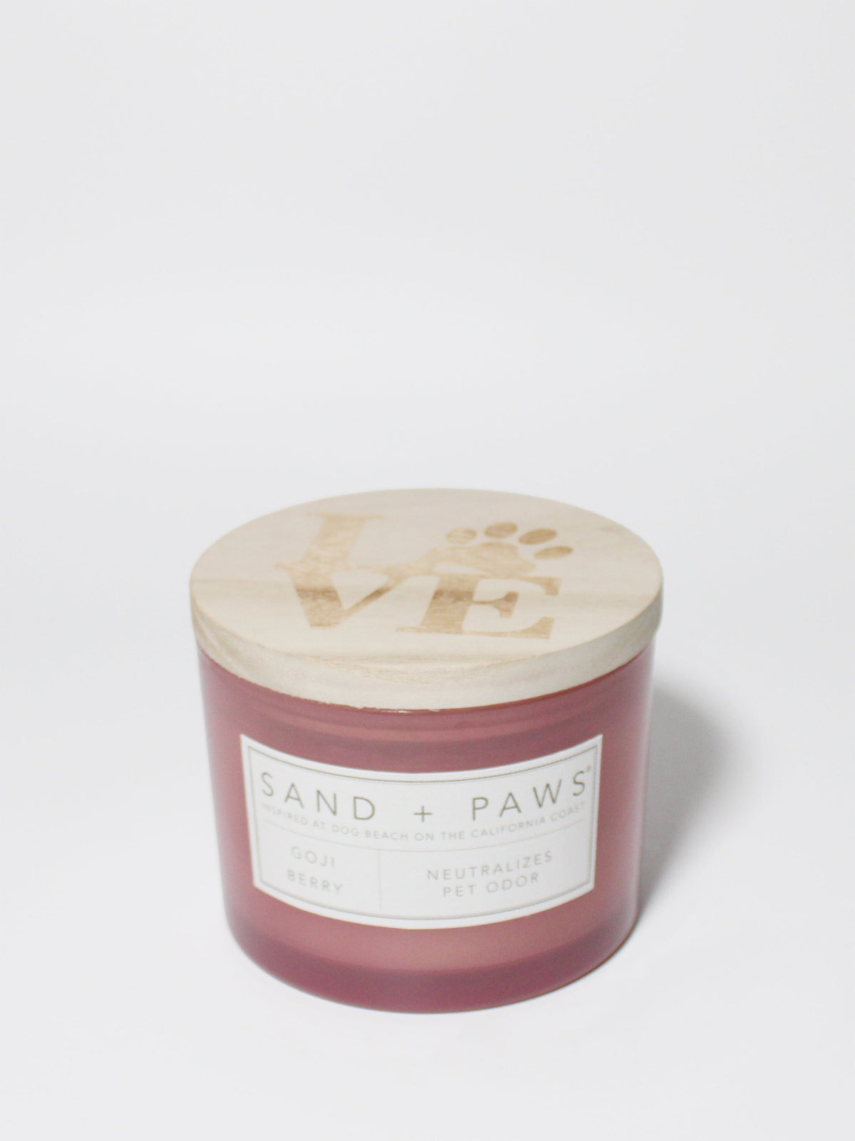 Sand + Paws Goji Berry 12 oz refreshing scented candle