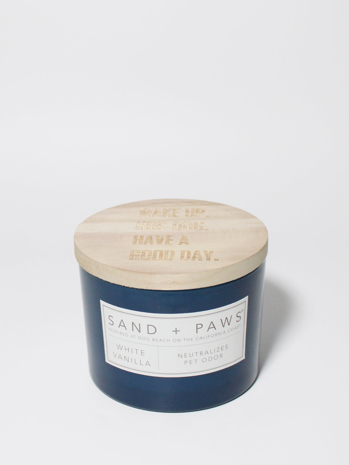 Sand + Paws White Vanilla 12 oz cozy scented candle