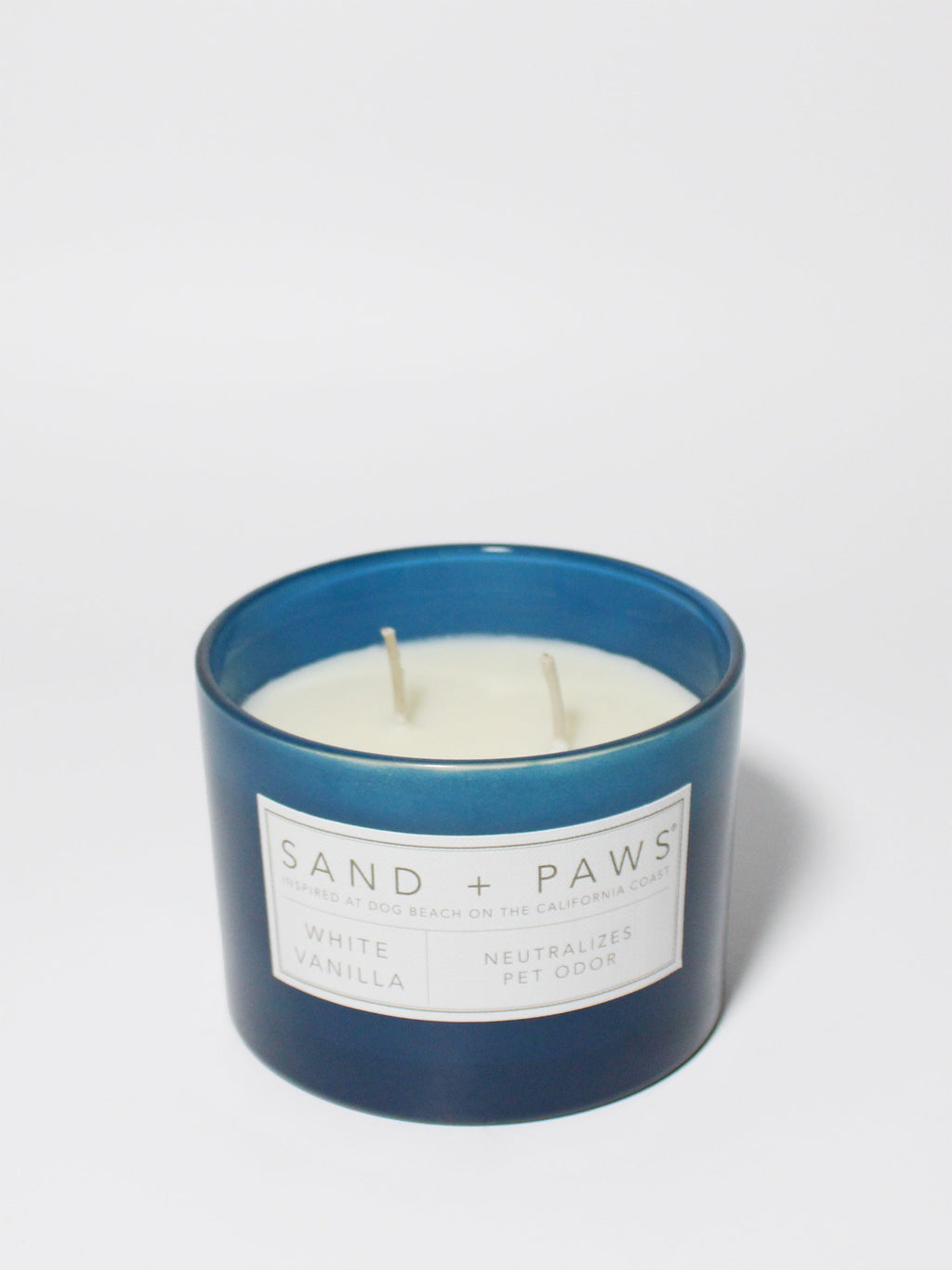Sand + Paws White Vanilla 12 oz cozy scented candle