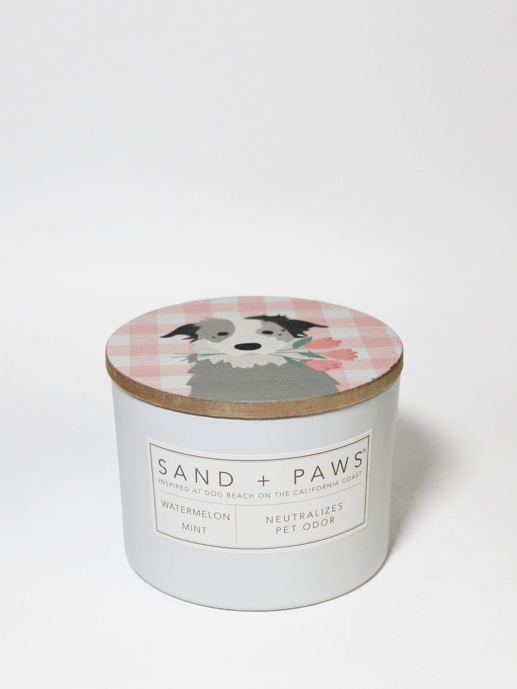 Sand + Paws Watermelon Mint 12 oz cozy scented candle