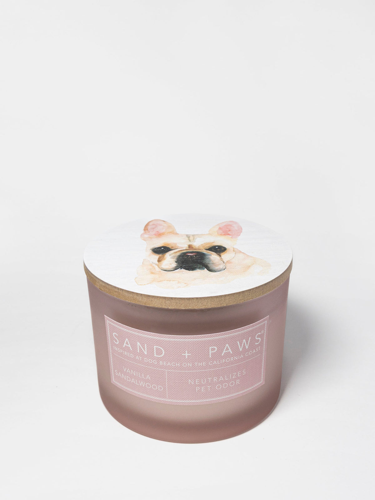 Sand + Paws Vanilla Sandalwood 12 oz cozy scented candle