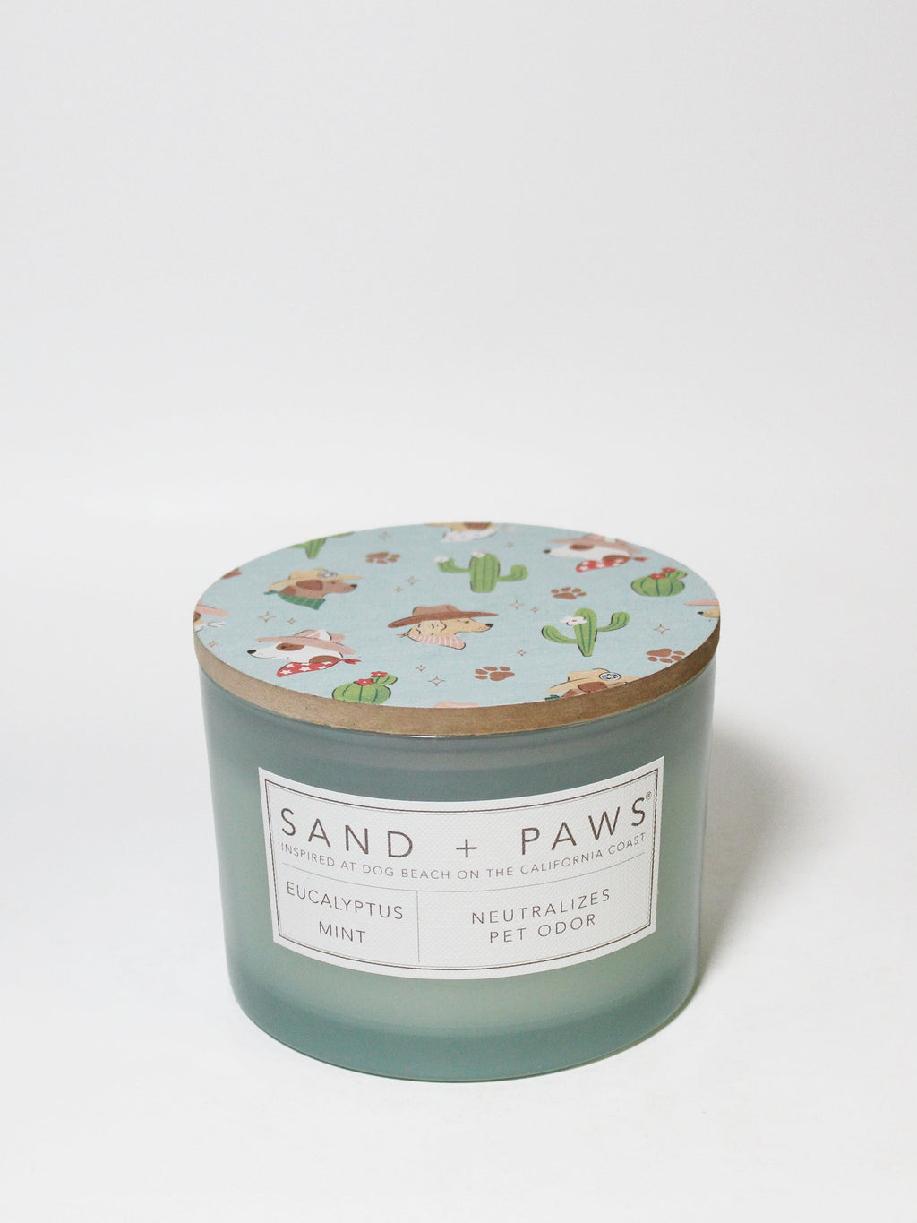 Sand + Paws Eucalyptus Mint 12 oz refreshing scented candle