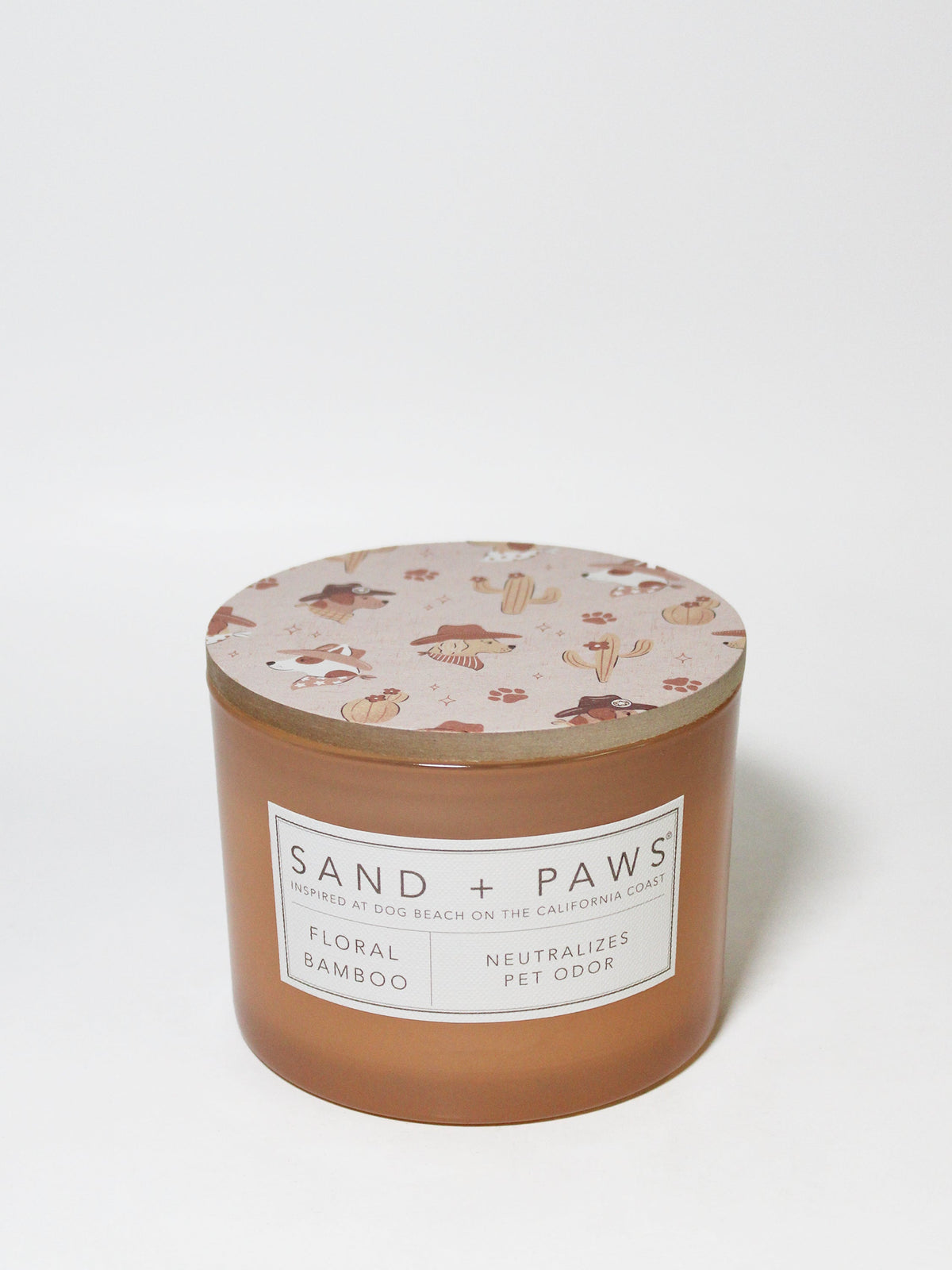 Sand + Paws Floral Bamboo 12 oz calming scented candle