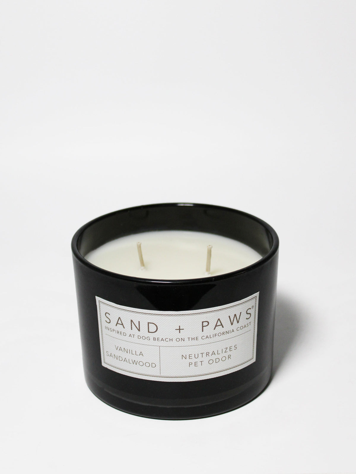 Sand + Paws Vanilla Sandalwood 12 oz cozy scented candle