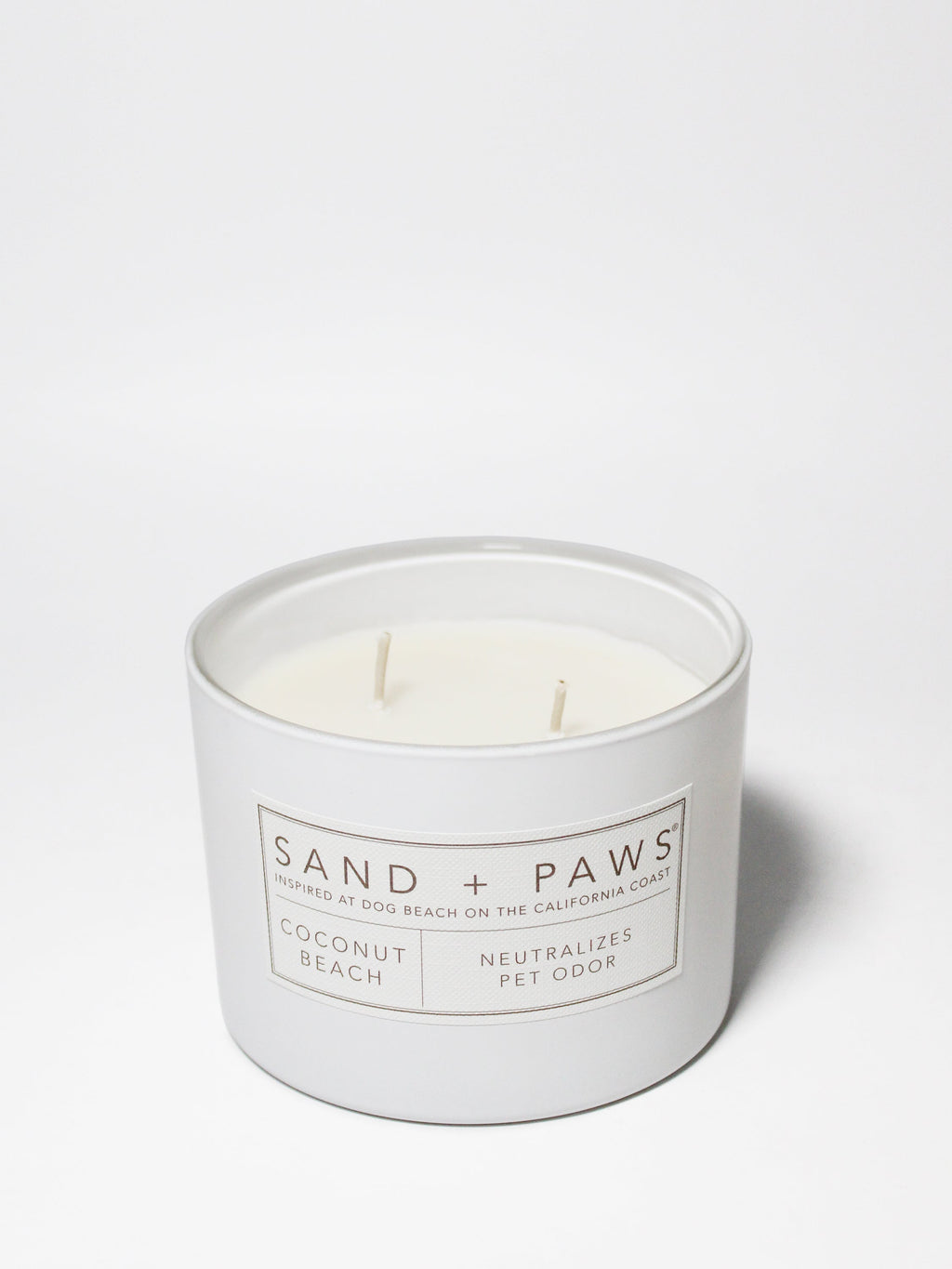 Sand + Paws Coconut Beach 12 oz refreshing scented candle