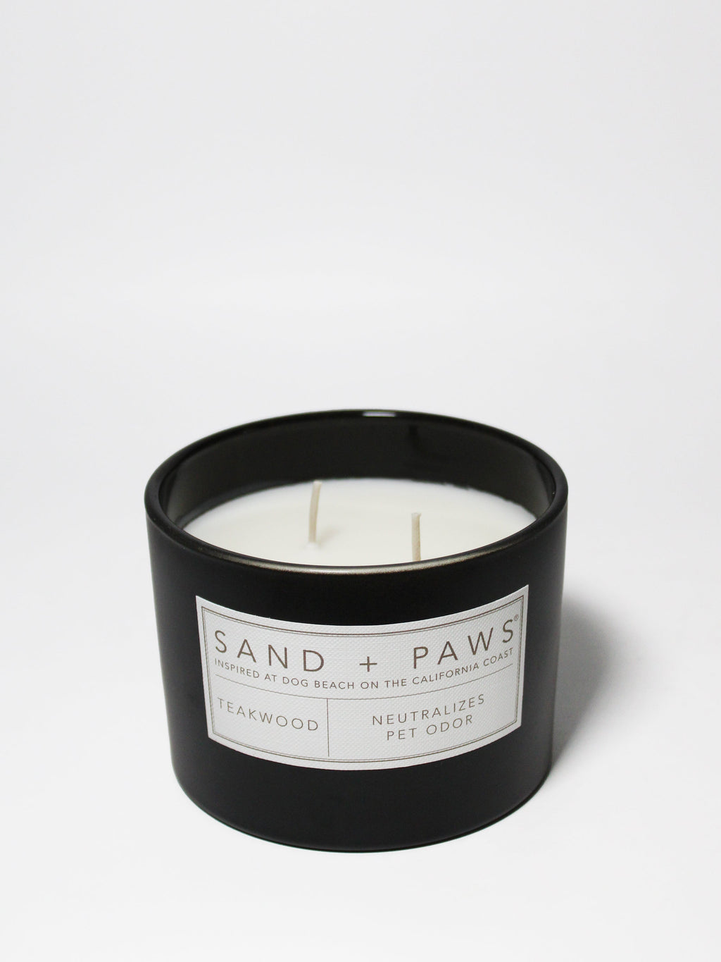 Sand + Paws Teakwood 12 oz cozy scented candle