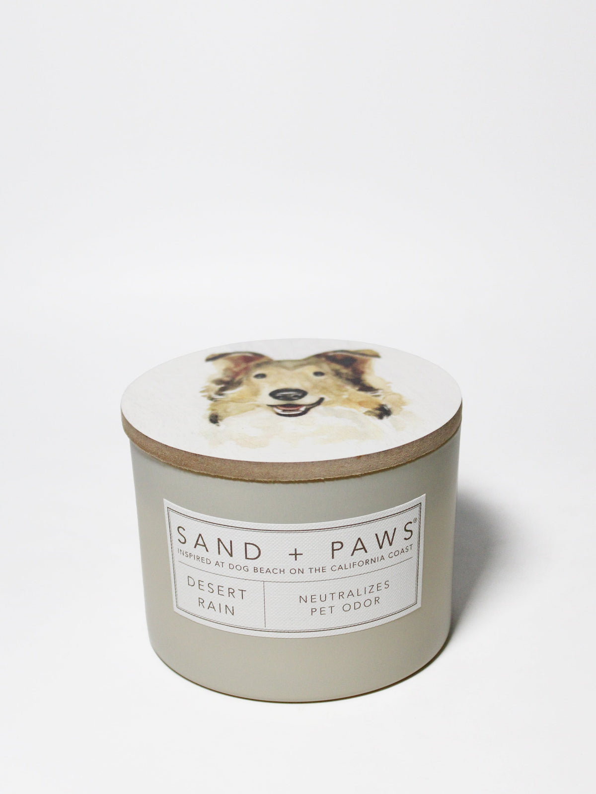 Sand + Paws Desert Rain 12 oz refreshing scented candle