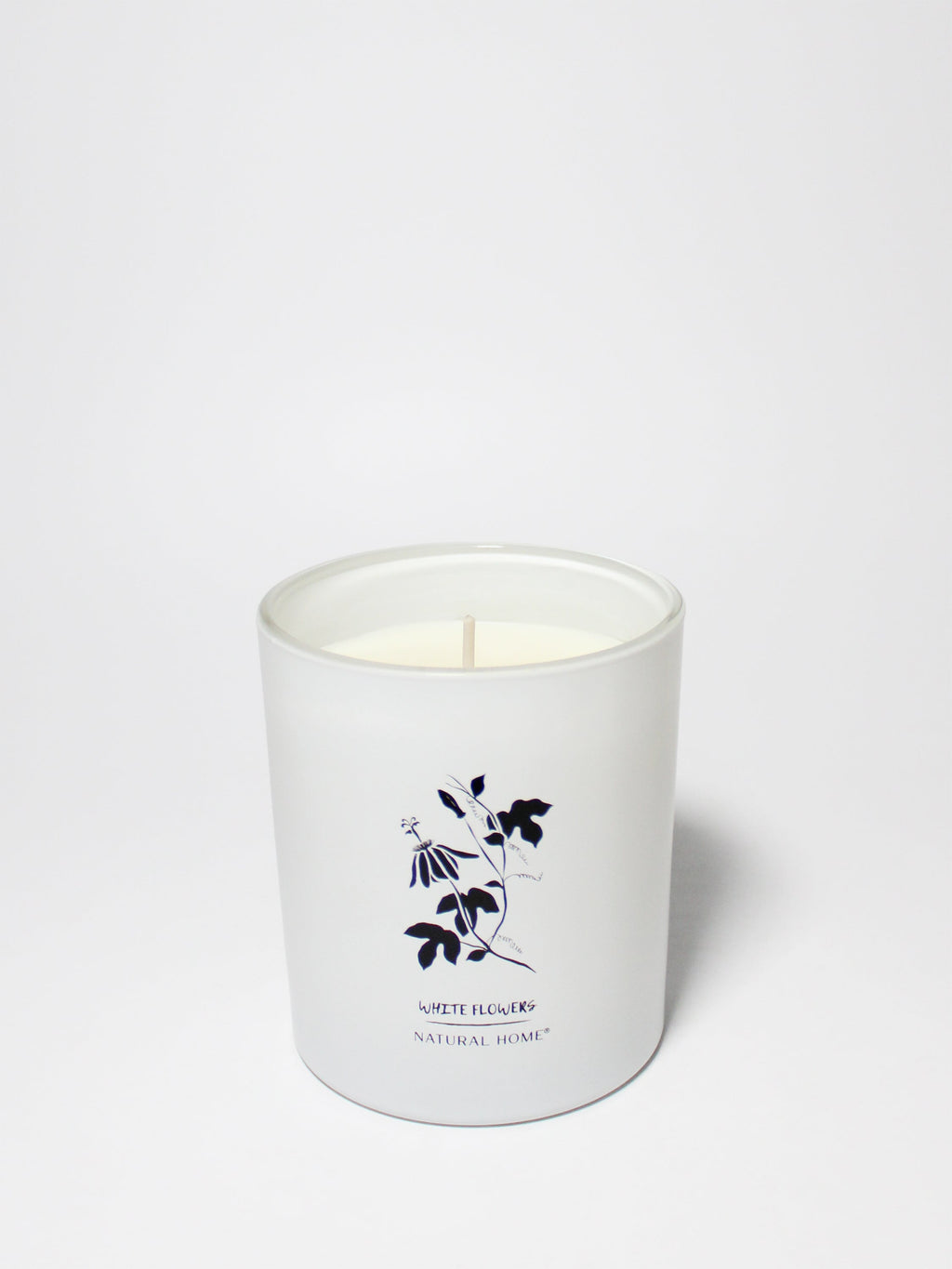 White Flowers Natural Home 11.5 oz calming scented candle