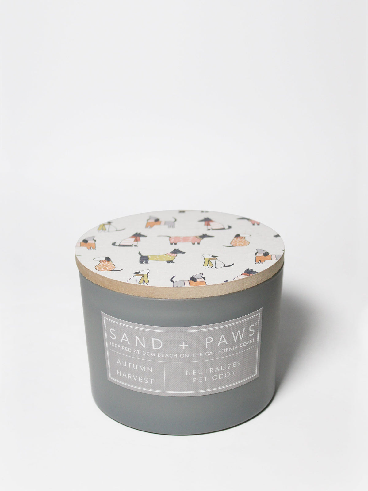 Sand + Paws Autumn Harvest 12 oz cozy scented candle