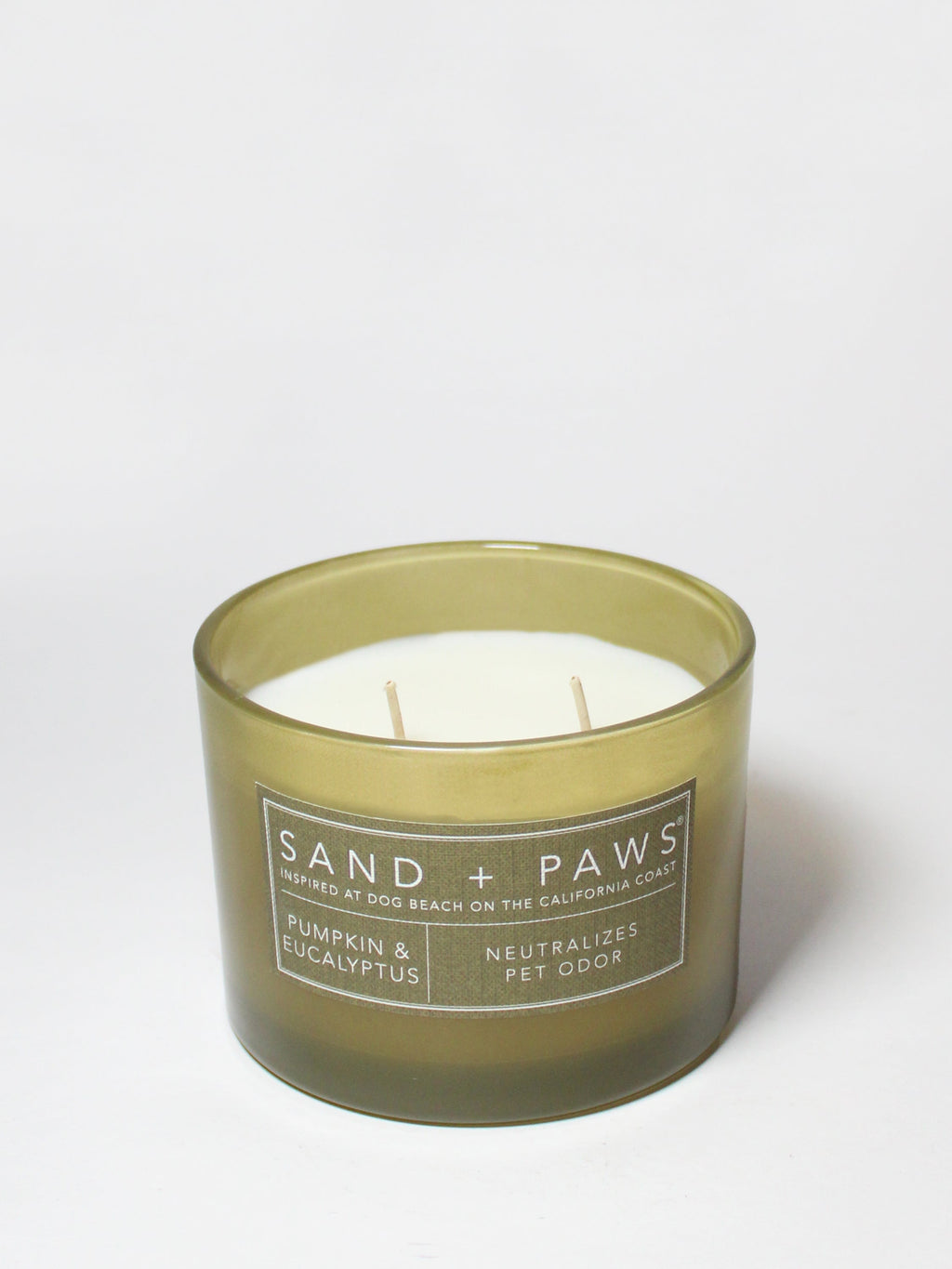 Sand + Paws Pumpkin & Eucalyptus 12 oz cozy scented candle
