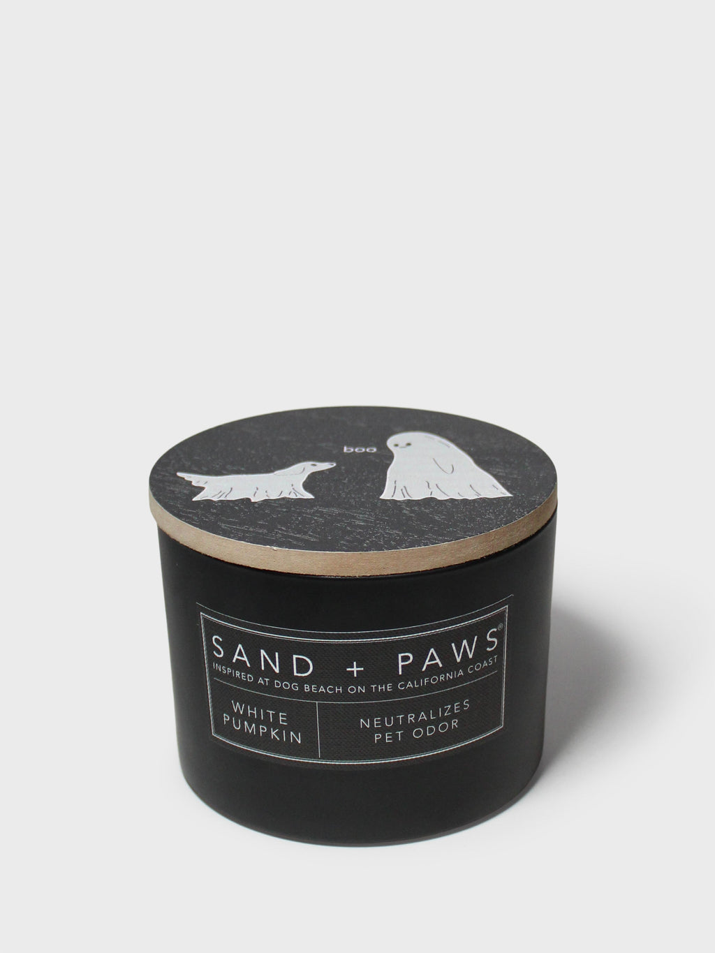 Sand + Paws White Pumpkin 12 oz cozy scented candle
