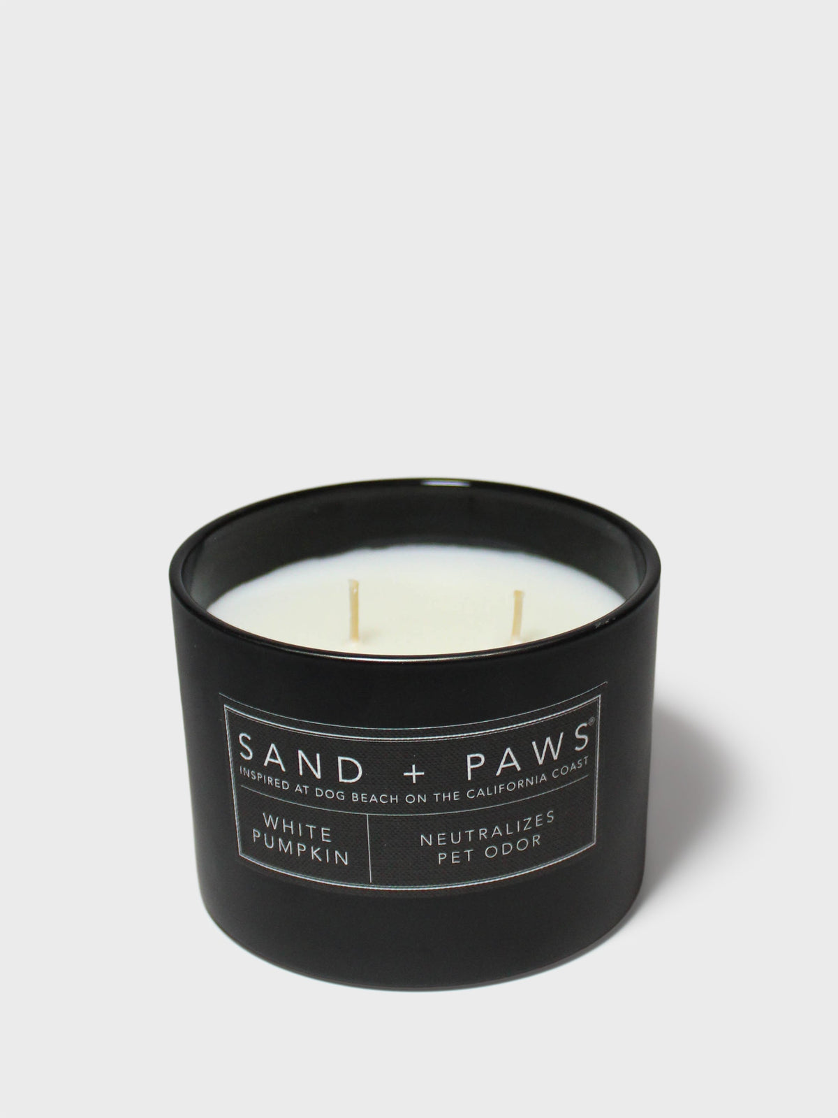 Sand + Paws White Pumpkin 12 oz cozy scented candle