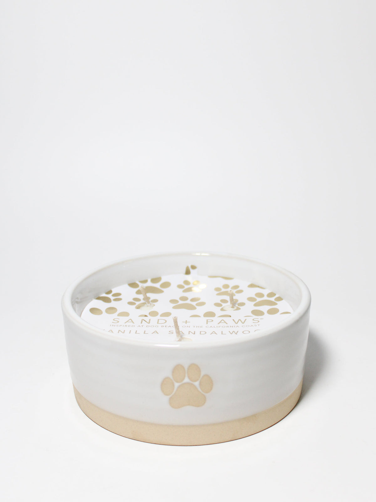 Sand + Paws Vanilla Sandalwood 12 oz cozy scented candle