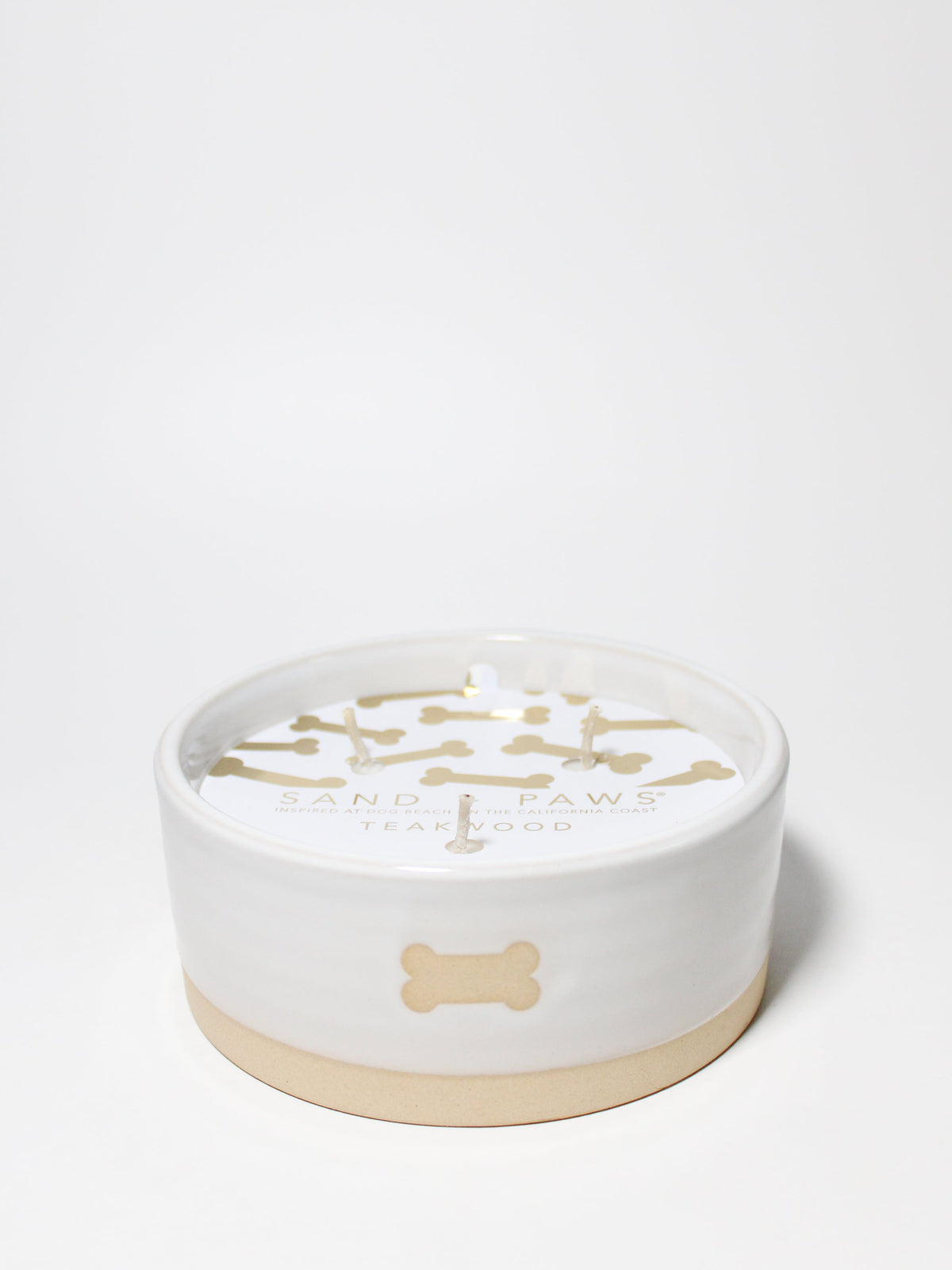 Sand + Paws Teakwood 12 oz cozy scented candle