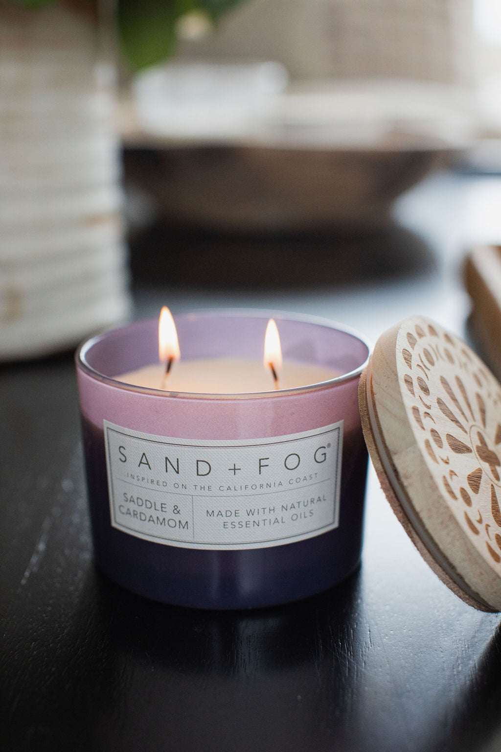 Saddle & Cardamom 12 oz warm scented candle