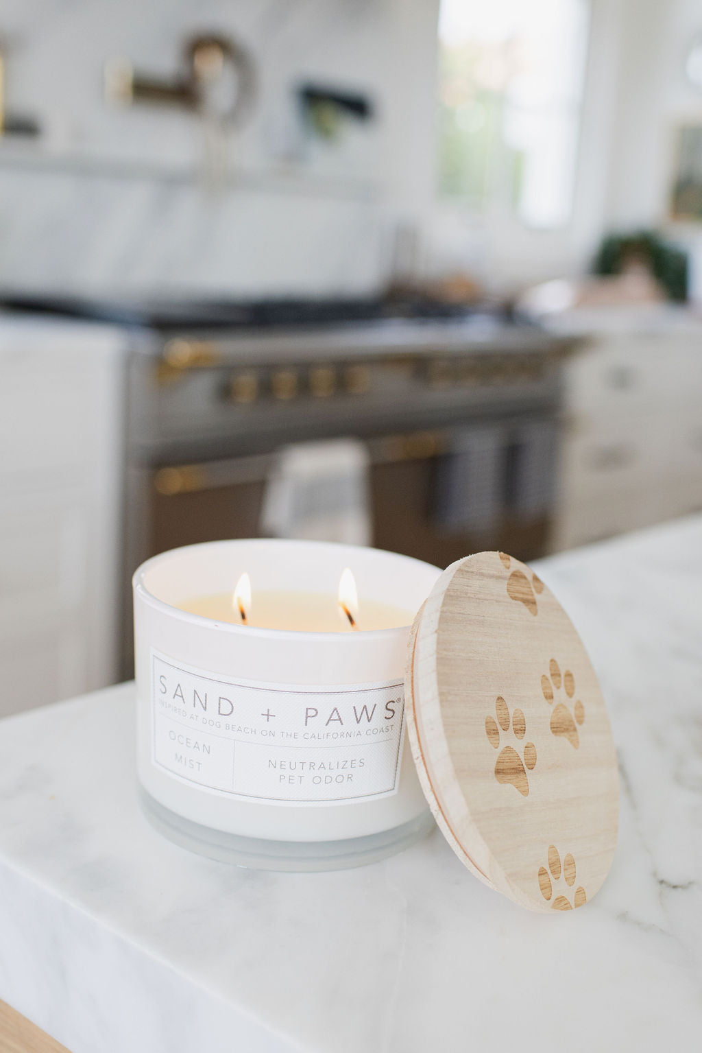 Sand + Paws Ocean Mist 12 oz refreshing scented candle