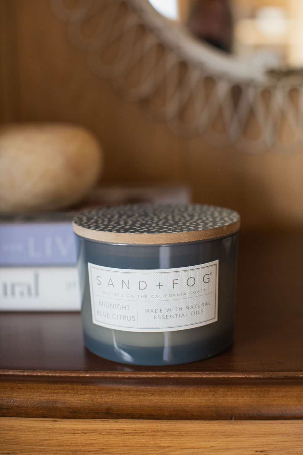 Midnight Blue Citrus 12 oz warm scented candle