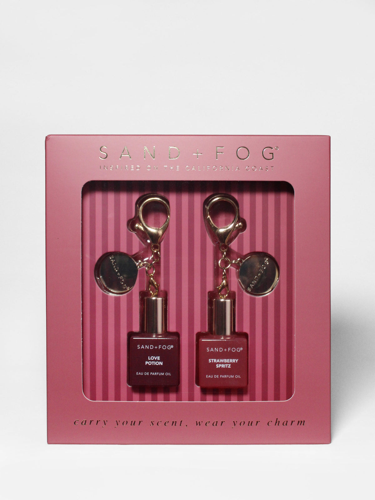 Luxury Bag Charm Perfume Oil Rollerball Set - Love Potion + Strawberry Spritz