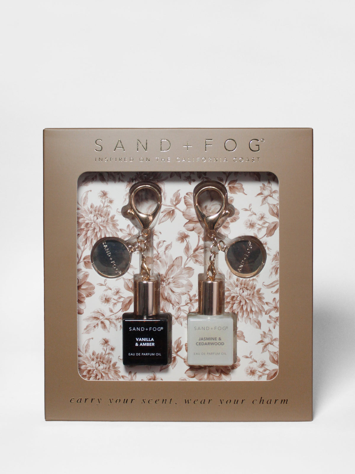 Luxury Bag Charm Perfume Oil Rollerball Set - Vanilla & Amber + Jasmine & Cedarwood