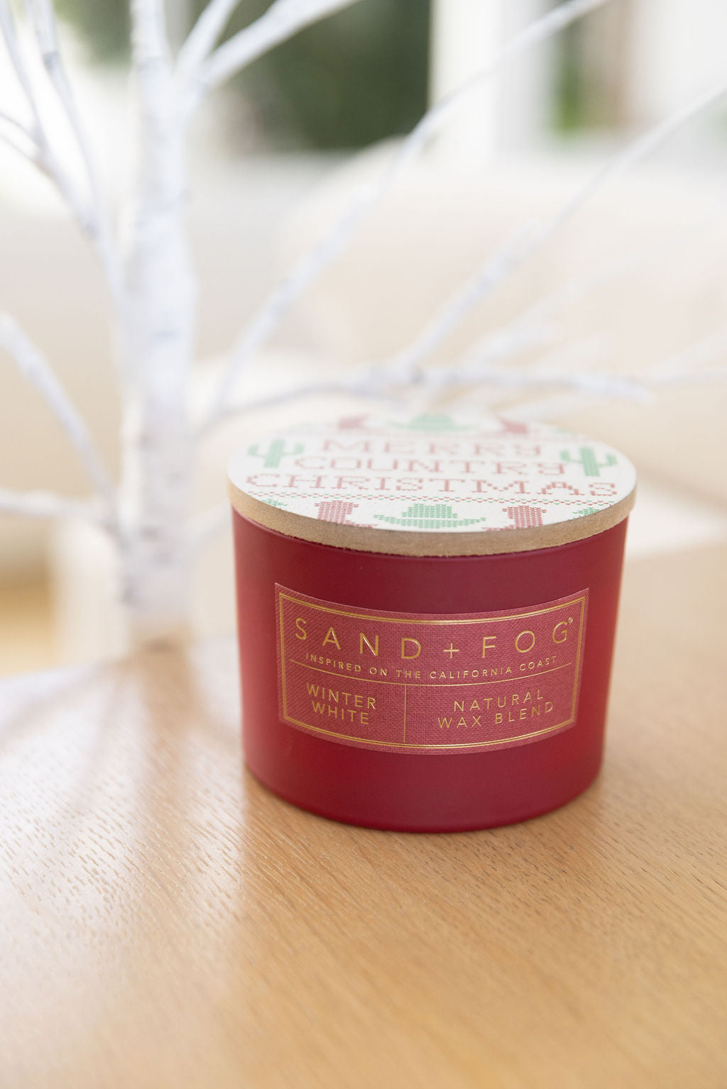 Winter White 12 oz calming scented candle