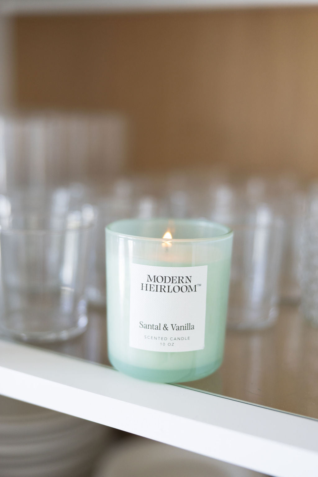 Santal & Vanilla 10 oz warm scented candle