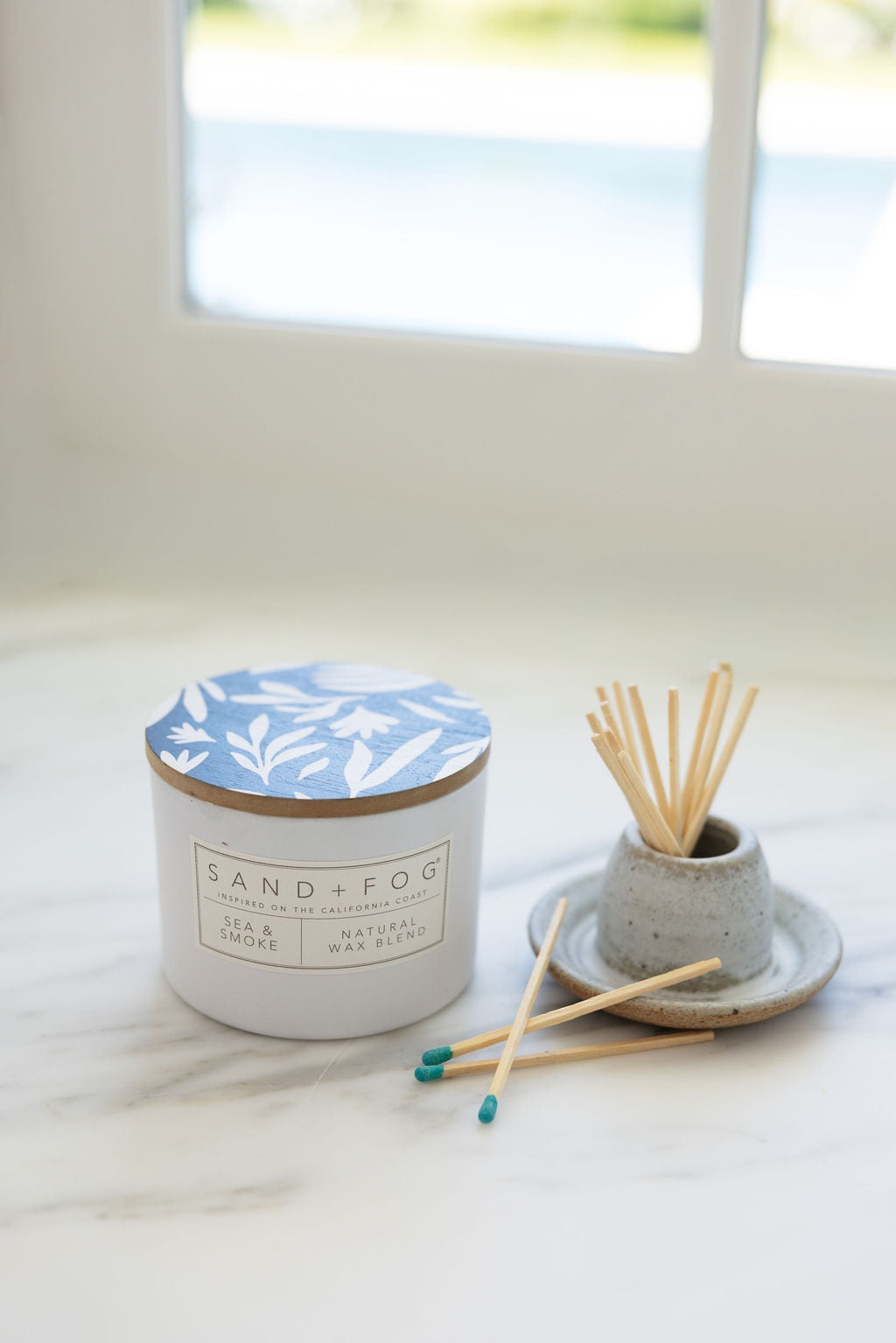 Sea & Smoke 12 oz cozy scented candle