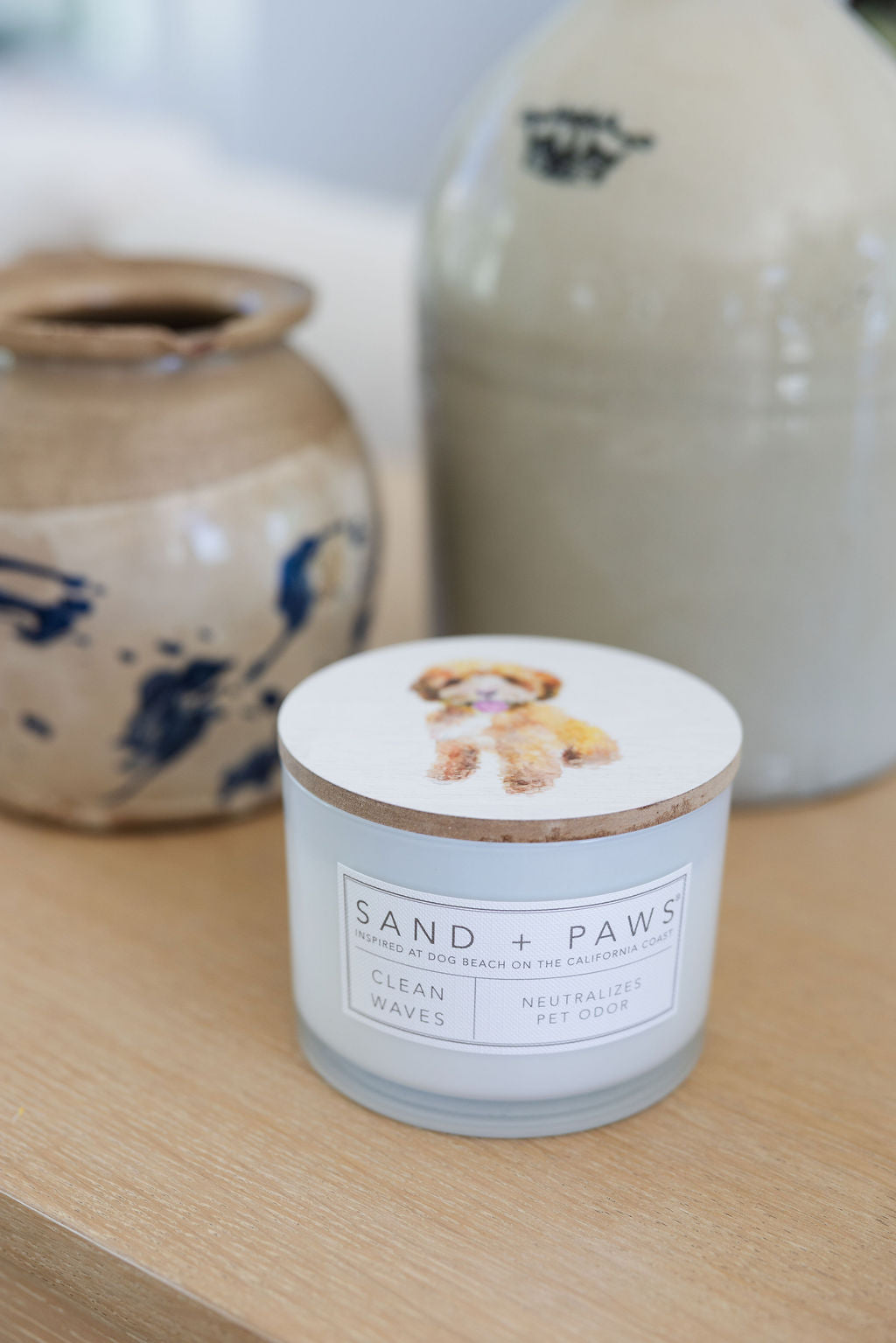 Sand + Paws Clean Waves 12 oz refreshing scented candle