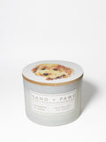 Sand + Paws Cashmere & Linen 12 oz calming scented candle