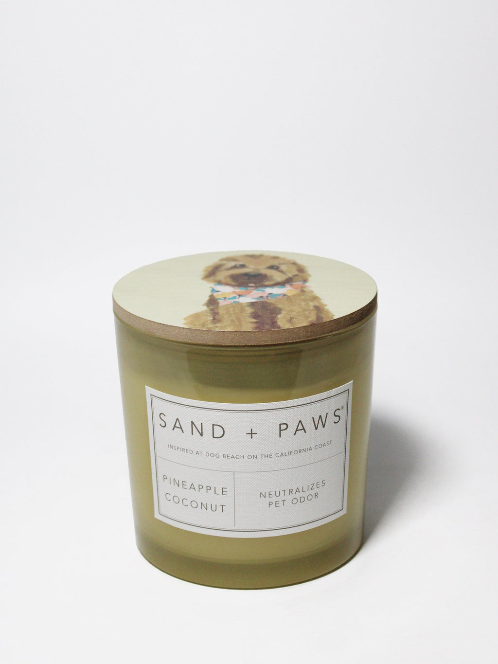 Sand + Paws Pineapple Coconut 21 oz cozy scented candle