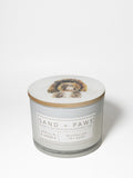 Sand + Paws Vanilla & Amber 12 oz cozy scented candle