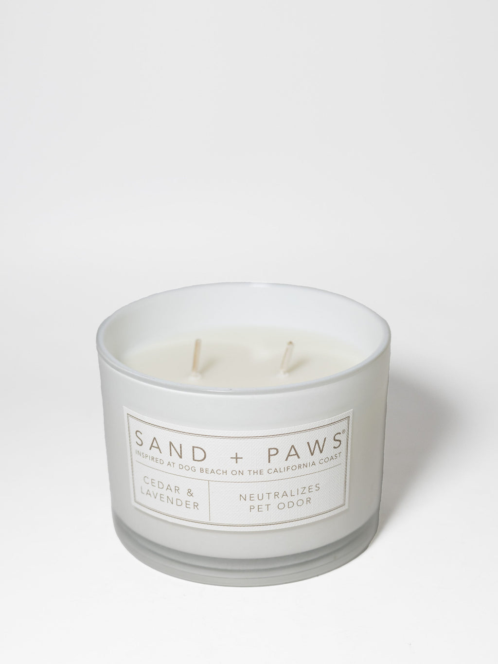 Sand + Paws Cedar & Lavender 12 oz calming scented candle