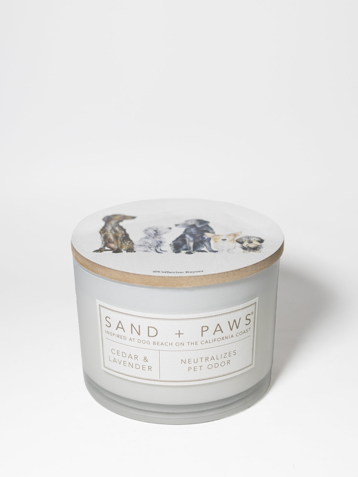 Sand + Paws Cedar & Lavender 12 oz calming scented candle