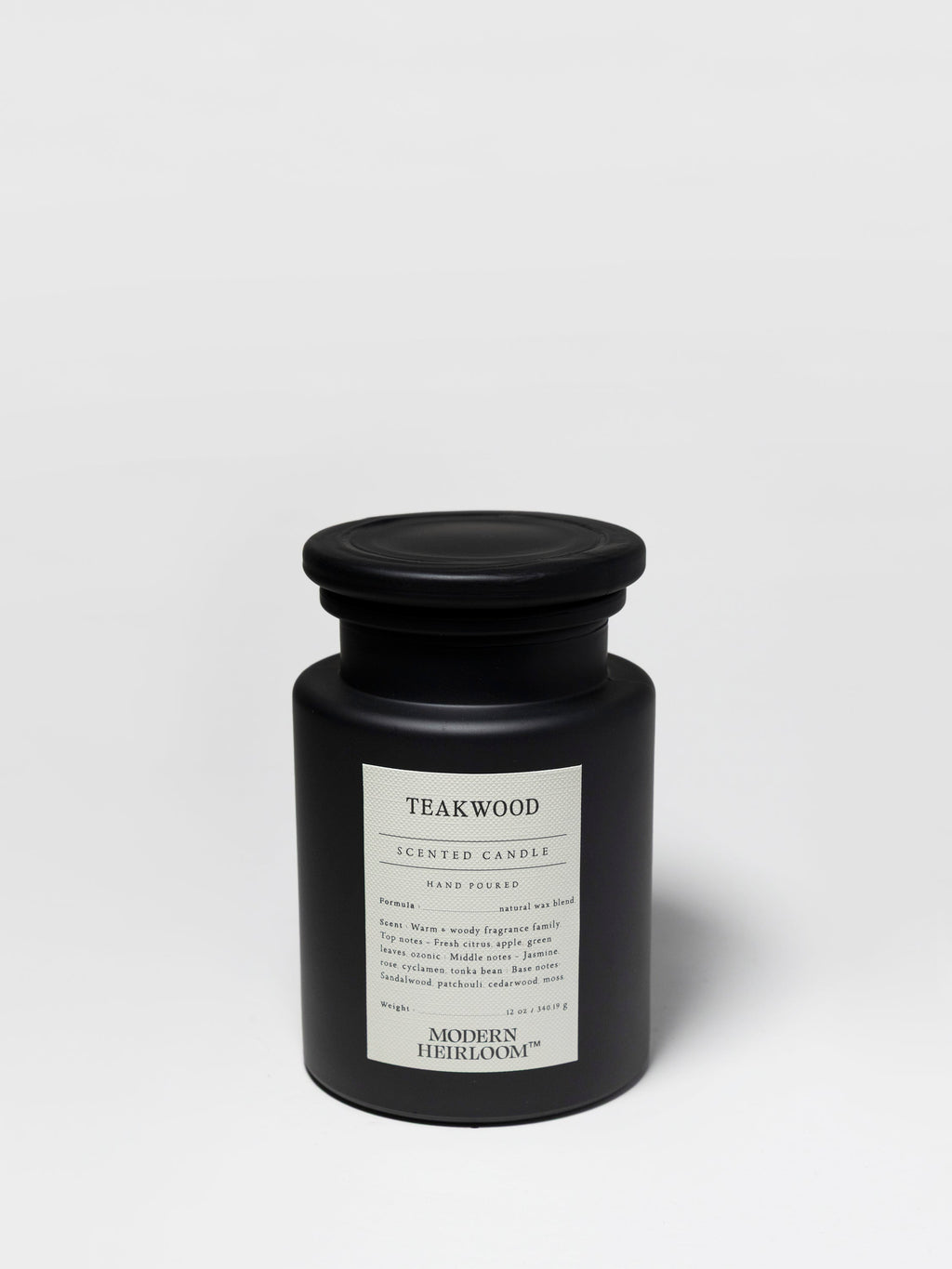 Teakwood 12 oz cozy scented candle