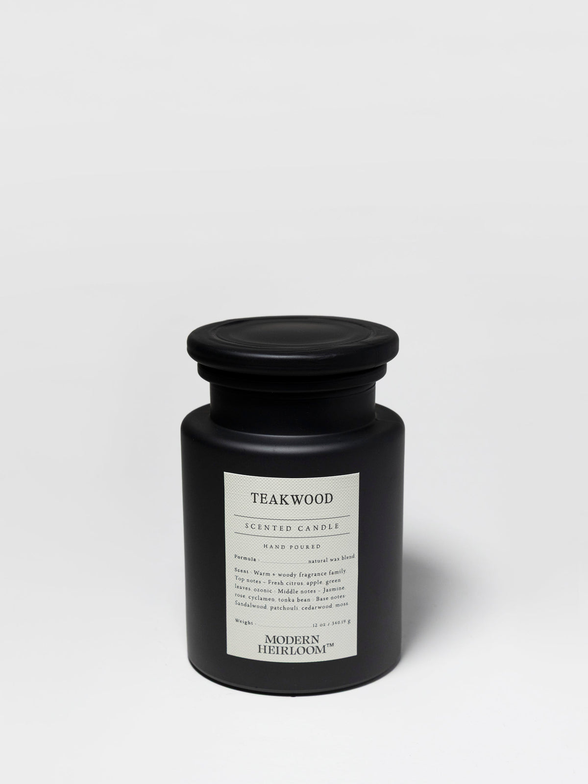 Teakwood 12 oz cozy scented candle