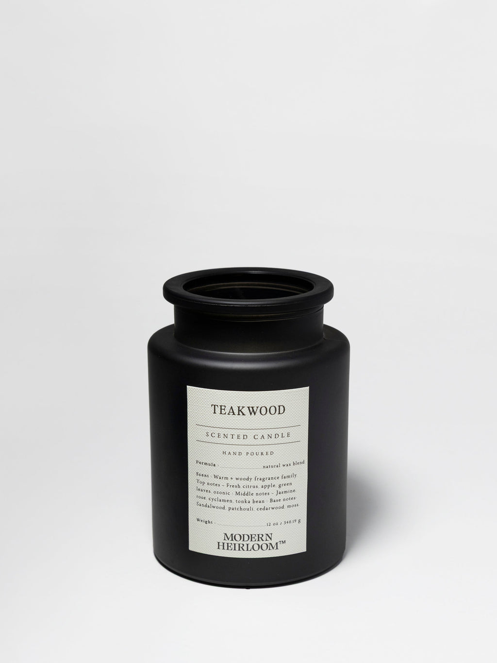 Teakwood 12 oz cozy scented candle
