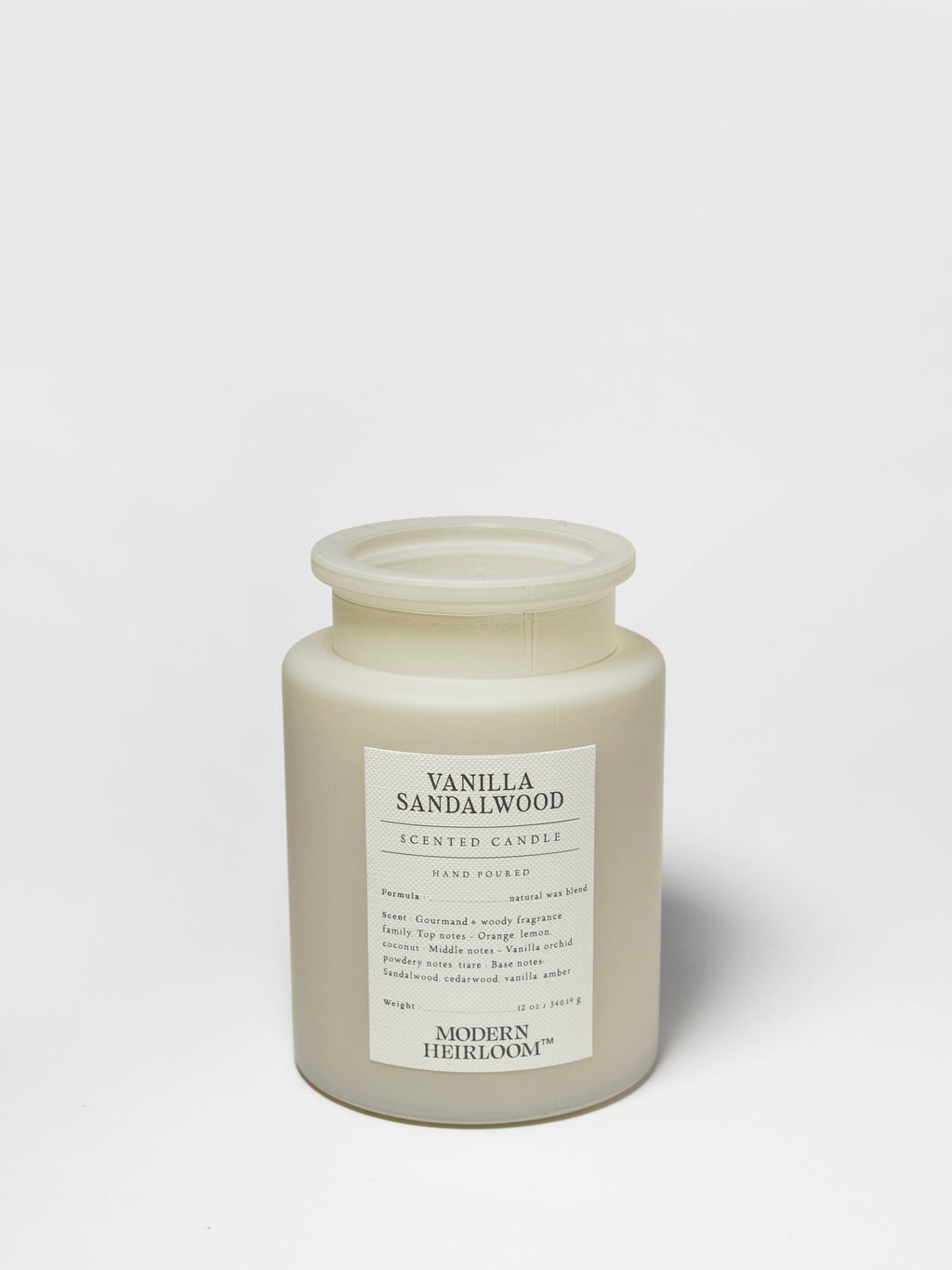Vanilla Sandalwood 12 oz cozy scented candle