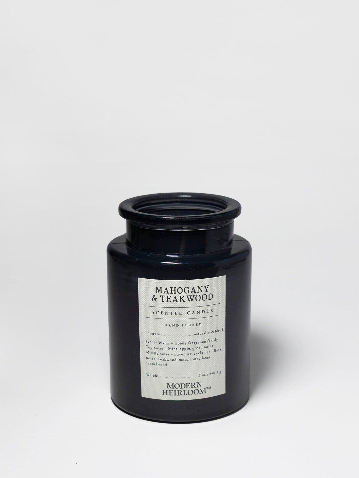 Mahogany & Teakwood 12 oz warm scented candle