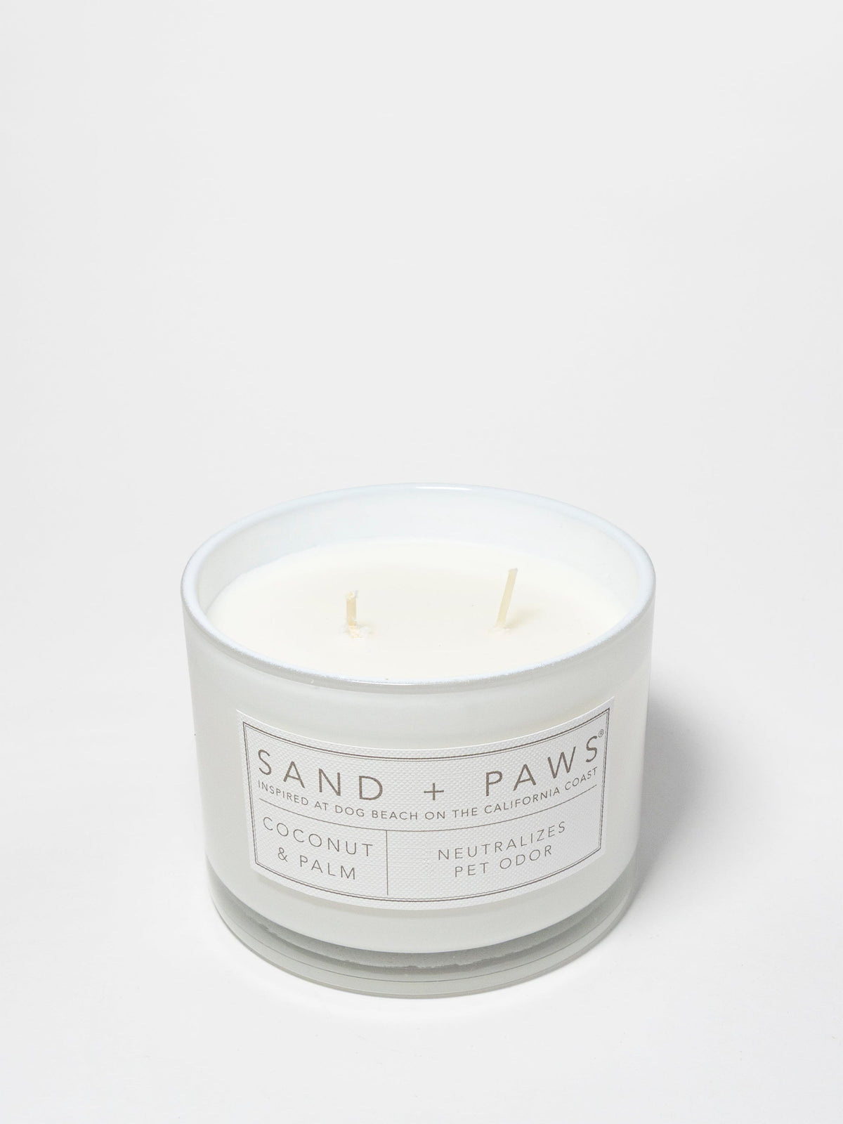 Sand + Paws Coconut & Palm 12 oz refreshing scented candle
