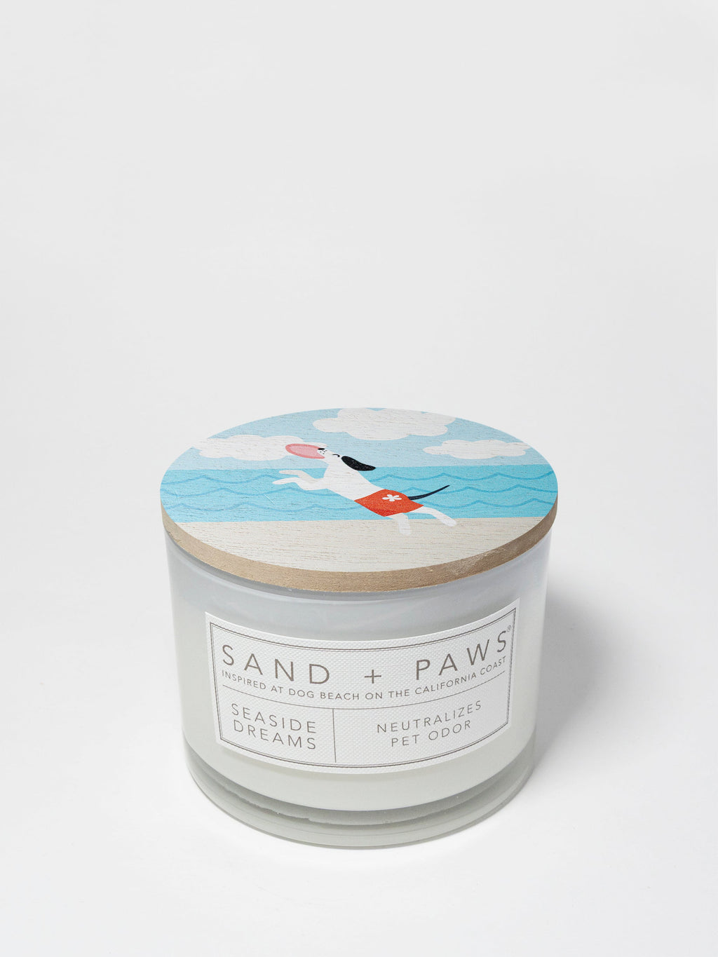 Sand + Paws Seaside Dreams 12 oz cozy scented candle