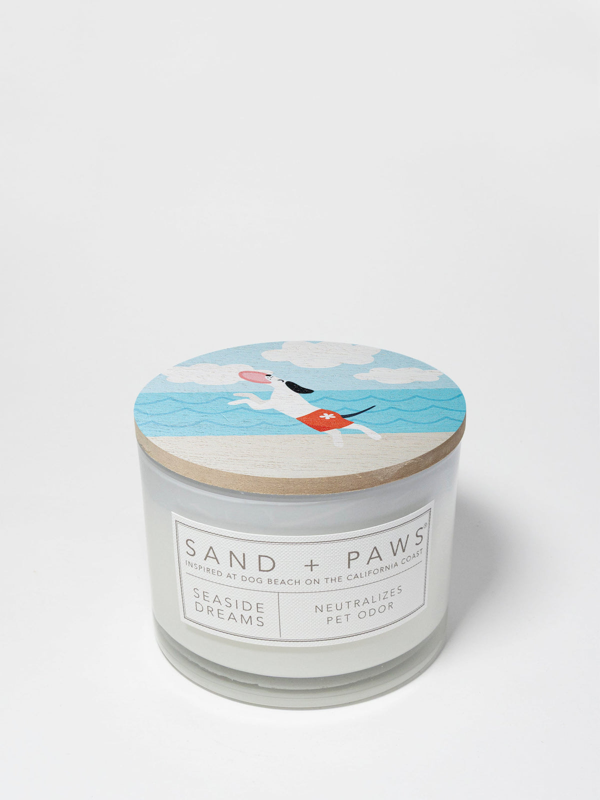 Sand + Paws Seaside Dreams 12 oz cozy scented candle