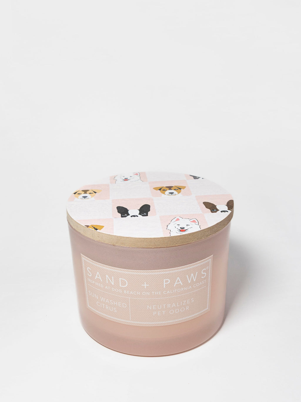 Sand + Paws Sun Washed Citrus 12 oz cozy scented candle